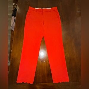 Banana Republic Size 2, coral/Red Scalloped Hem Pants